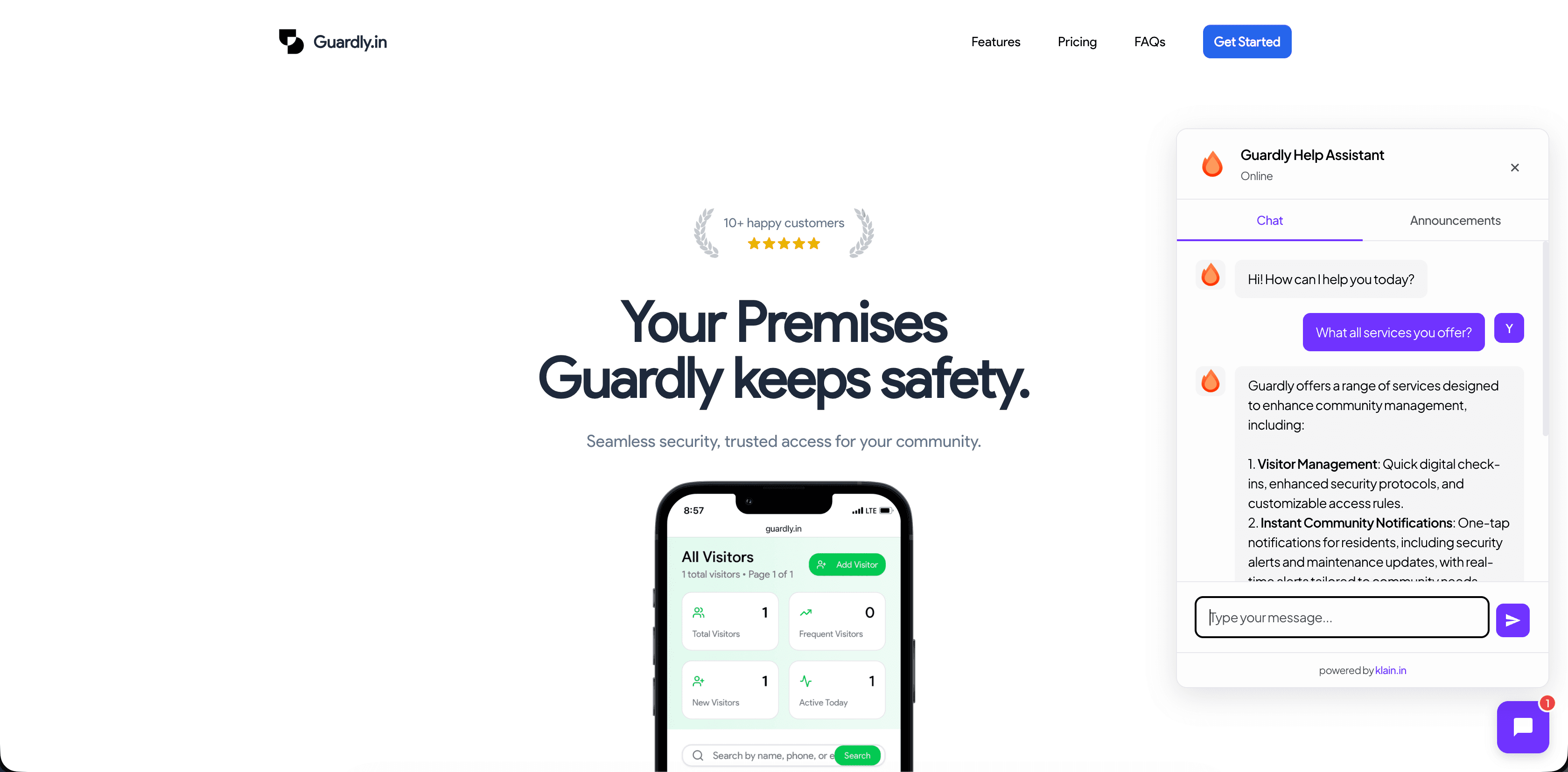 AI chatbot dashboard showing website scraping progress and chatbot customization options
